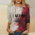 thumbnail image 2 of FDGIU 2025 Women's Plus Size Tunic Tops - Funny Halloween Novelty Shirts, 3/4 Length Sleeve Crew Neck Blouse, Loose Fit Casual Fall Winter Tops, 2 of 6