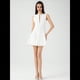 thumbnail image 4 of Vestido Mini Sin Mangas de Corte A para Mujer, de Verano, con Lazo, para Fiesta en Club, con Cremallera Corta M, 4 of 10