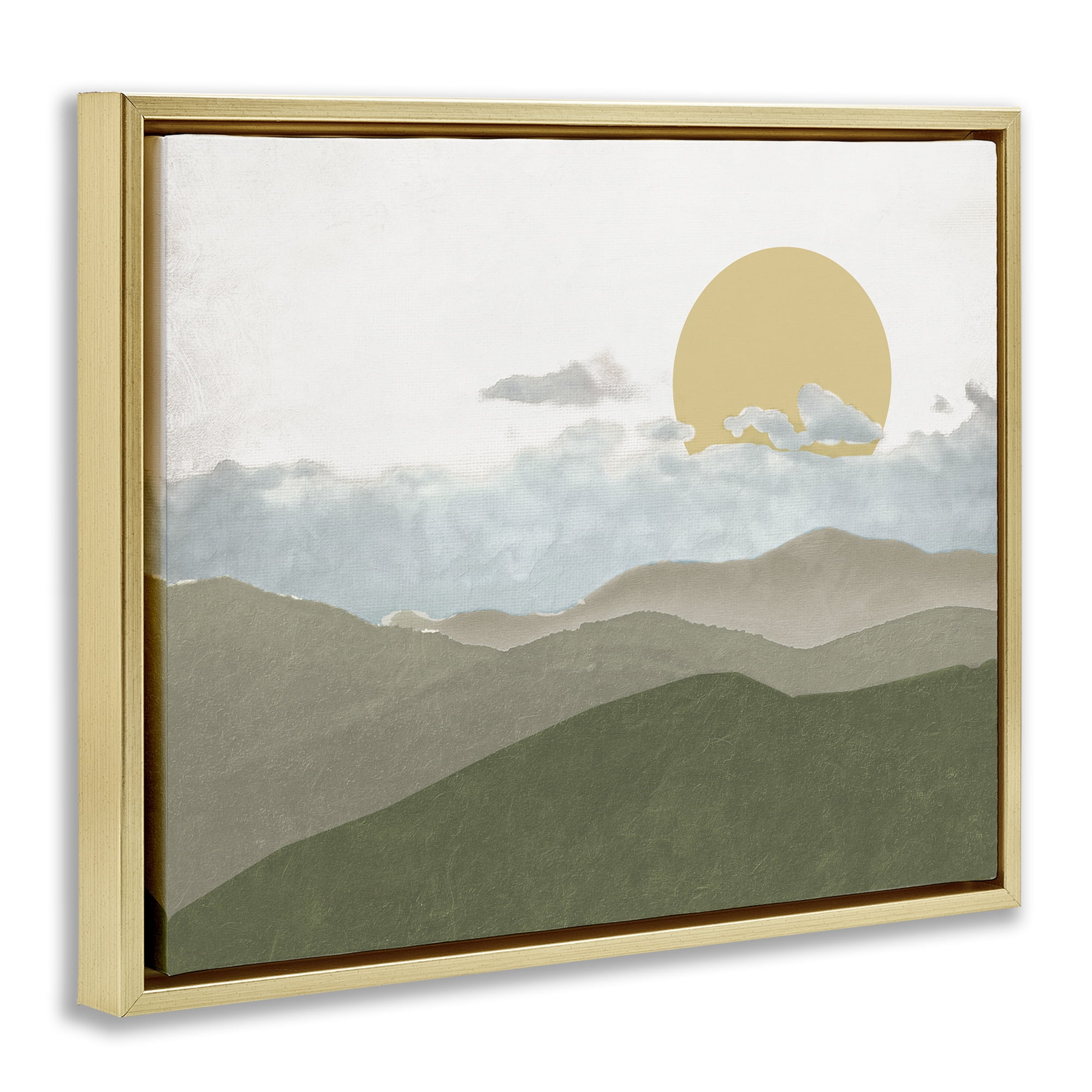 Stupell Industries Earthen Dreams Sunrise Gold Framed Floater Canvas Wall Art, design by Elizabeth Medley