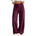 thumbnail image 2 of Neewe Womens Pants Elastic Waist Lightweight Palazzo Pants for Women Casual Lounge Wide Leg Pants Woman, 2 of 9