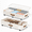 White-6 Inches Tall, variant on White 10.5 Inches Tall 60L Large Under Bed Storage Containers with Wheels, Pack of 2