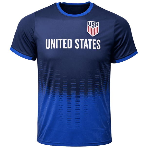 Icon Sports USA Soccer Game Day Shirt, 100% Polyester, Navy/Blue