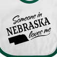 thumbnail image 4 of Inktastic Someone in Nebraska Loves Me Boys or Girls Baby Bib, 4 of 4