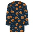 thumbnail image 5 of Camiseta de mujer con estampado de Halloween, manga 3/4, para uso diario, fin de semana, básica, cuello redondo, top regular, 5 of 5