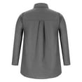 thumbnail image 5 of JGTDBPO Blouses for Women V Neck Tops Long Sleeve Linen Button Down Shirts Casual Tunics Solid Color Tops with Pockets, 5 of 6