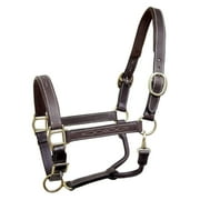 Derby Originals English Opulence Series - Liverpool - Fancy Stitch Padded Adjustable Leather Halter- Full Horse Sized