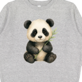 thumbnail image 3 of Inktastic Adorable Panda with Bamboo Illustration Youth Sweatshirt, 3 of 4