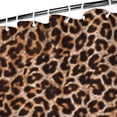 thumbnail image 3 of Brown and Black Leopard Print Shower Curtain 72"x84" ,Bathroom Decorative Shower Curtains Set with 12 Hooks,Modern Waterproof Washable Shower Curtain, 3 of 6