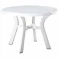 thumbnail image 3 of Compamia Truva 42" Round Resin Patio Dining Table in White, Commercial Grade, 3 of 4