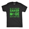 thumbnail image 1 of Mens Do Not Disturb Gamer Mode Activated T Shirt Funny Video Game Lover Tee for Guys (Heather Black) - M, 1 of 3