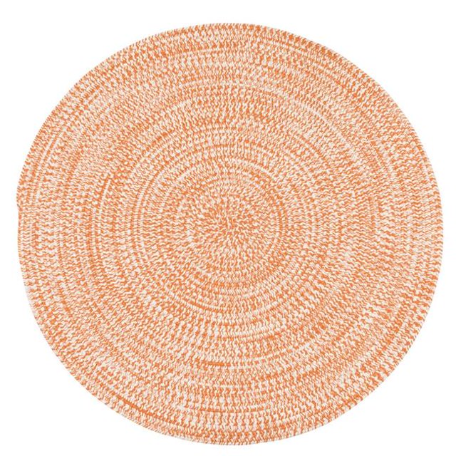 Colonial Mills Rug KA58R096X096 Kaari Tweed Round Braided Rug Rusted Orange - 8 ft.