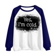 thumbnail image 4 of 50% de Réduction Oversized Sweatshirt for Women 2023 T-shirt Imprimé Long Manches Blouse Col Rond Casual Tops Sweatshirt, 4 of 5