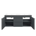 thumbnail image 5 of Modway Render 48" MDF and Particleboard Wall-Mount Bathroom Vanity in Gray/White, 5 of 8