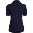 thumbnail image 3 of CLOVERY Women's Sportswear 2-Button Placket Polo Short Sleeve Shirt (S-3XL), 3 of 5