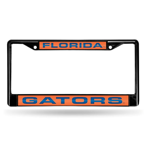 Florida-Gator's Black Metal License Plate Frame Holder