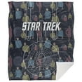 thumbnail image 2 of Star Trek Blanket, 50"x60", Enterprise Crew Silky Touch Sherpa Back Super Soft Throw Blanket, 2 of 5