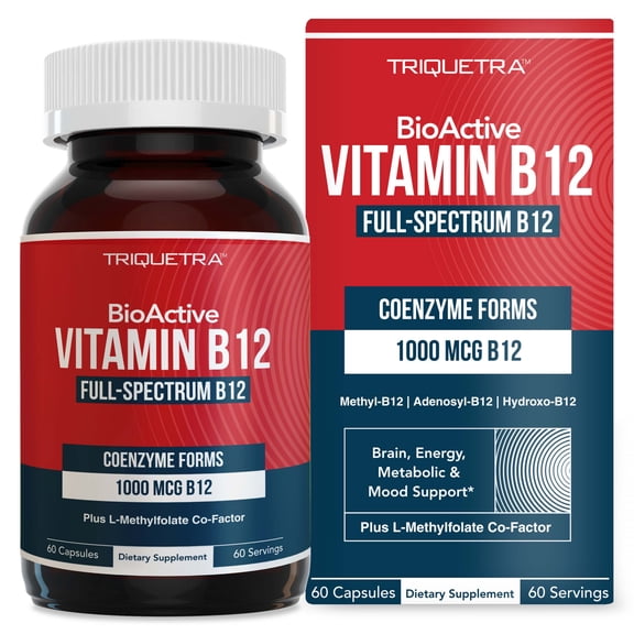 Triquetra Health BioActive B12 (1000 mcg): Vitamin B12 Plus L-Methylfolate