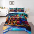 thumbnail image 1 of Erosebridal Steam Engine Train Bedding Sets King with Comforter, Transportation Theme Duvet Insert, Reversible 3pcs, 1 of 6
