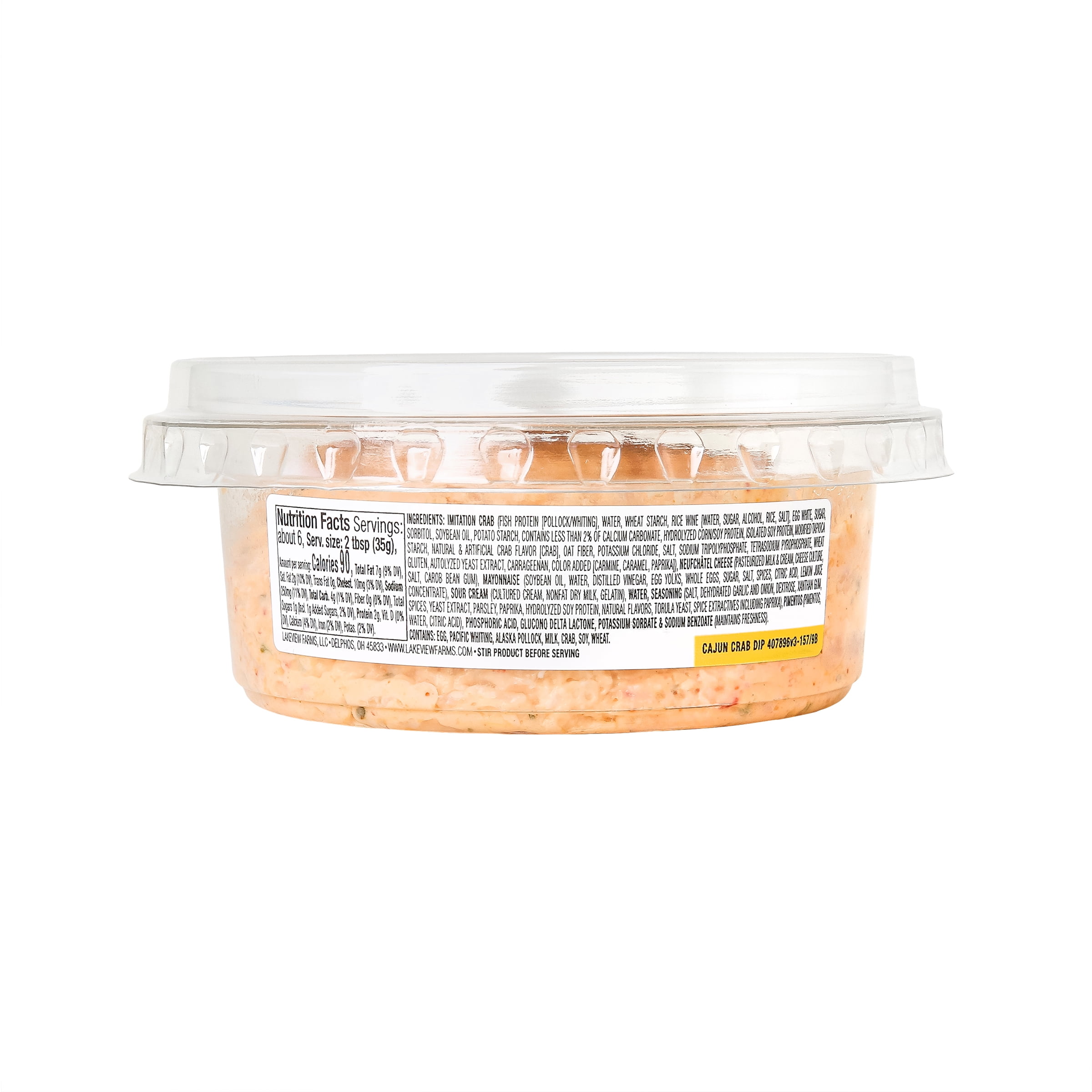 Salads of the Sea Cajun Crab Dip, Fish Dip, 7 oz, Refrigerated, No Allergen-Free Claims Apply