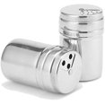 thumbnail image 2 of Stainless Steel Dredge Salt / Sugar / Spice / Pepper Shaker Seasoning Cans with Rotating Cover - 2 PCS, 2 of 6