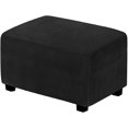 thumbnail image 1 of N/A Ottoman Covers Slipcover Rectangle, Stretch Velvet Ottoman Slipcovers of Foot Stool for Living Room, with Elastic Bottom, Machine Washable,B,83~101cm, 1 of 1