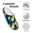 thumbnail image 5 of Lsque Tropical Fruit Pattern Womens Comfort Cotton on Scuff With Memory Foam and Anti-skid Sole Slipper-44/45, 5 of 7
