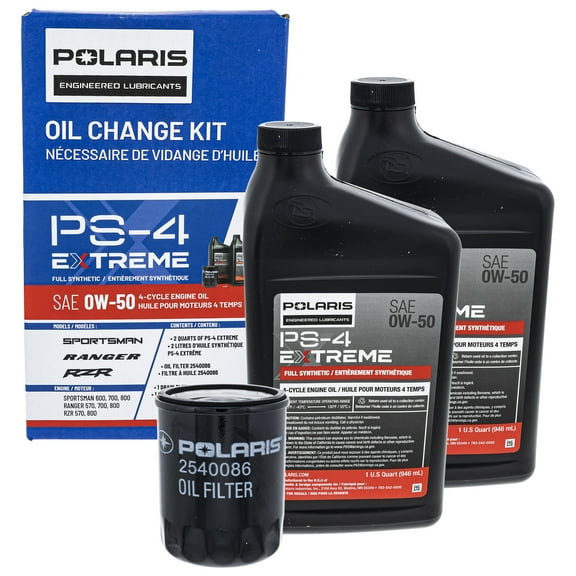 Polaris 2890056 PS-4 0W-50 Extreme Duty Oil Change Kit Ranger RZR Sportsman Twin 570 600