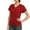 Red, variant on Summer Tops for Women Solid Color Short Sleeved T-shirts V Neck Dressy Shirts Summer Casual Loose Cotton Blouses Breathable Top
