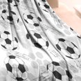 thumbnail image 3 of Gray Soccer Balls Pattern Blanket,Comfortable Soft Lamb Wool Throw Blanket,All Season,Warm Lightweight Blankets for Sofa Bed Couch Living Room Chair,30"x40", 3 of 4