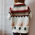 thumbnail image 5 of IROINNID Reduced Womens Sweater Round Neckline Pullover Sweater Print Casual Mid-Length Long Sleeve Winter Christmas Splicing Line Loose Sweater Tops, 5 of 5
