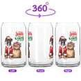 thumbnail image 2 of Santa is Coming Boxer Merry Christmas Xmas Noel Truck Tree 16oz Glass Cup Mug Boxers Dog Lover Gifts Idea Glass Can - 02023, 2 of 5