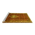 thumbnail image 2 of Ahgly Company Machine Washable Indoor Round Persian Yellow Traditional Area Rugs, 8' Round, 2 of 4