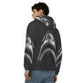 thumbnail image 4 of Goofa Black And White Shark Pattern Mens Full-zip Hoodie, Zip-up Pullover Hooded Sweatshirt, Kangaroo Pocket Hoodie Ideal for Daily Wear, Travel, and Home-XX-Large, 4 of 5