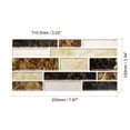 thumbnail image 2 of 9 Hojas Pelar y Pegar Azulejos Salpicaduras Placas, 7.87x3.94 Impermeable Pelar y Pegar Azulejos Pegatinas Autoadhesivo Pared Pegatinas para Cocina Pared Escaleras, Marrón Beige, 2 of 7