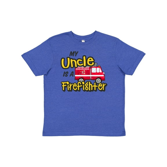 Inktastic My Uncle is a Firefighter with Fire Truck Youth T-Shirt