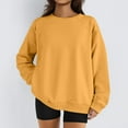 thumbnail image 6 of Resicozy Womens Sweatshirts Oversized Plain Crewneck Pullover Hoodies Trendy Cute Long Sleeve Drop Shoulder Sweater Tops Yellow 2XL, 6 of 6