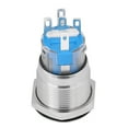 thumbnail image 4 of Interruptor de botón de parada de arranque de motor de coche, LED blanco de 12V, acero inoxidable plateado Jadeshay A, 4 of 8