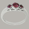 thumbnail image 3 of LBG British Made 18k White Gold Real Genuine Pink Tourmaline Womens Promise Ring - 33 size options - Size 5.75, 3 of 7