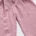thumbnail image 5 of KPOPLK Toddler Girls Long Harem Pants 9 Months- 15 Years Cotton Linen Baby Baggy Trousers Bloomers Pink Size 2-3 Years, 5 of 5