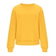 thumbnail image 3 of Stralyhd Womens Classic Crewneck Oversized Sweatshirts Hoodies Fleece Sweaters Casual Tops Comfy Timeless Fall Fashion Outfits Winter Clothes 2026 Yellow M, 3 of 3