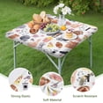 thumbnail image 4 of Colorful Rugby Game Items Pattern Square Fitted Tablecloth with Elastic Edge,Square Table Cover,Washable Elastic Table Cover for Home Kitchen Party Decor 36"x36", 4 of 6