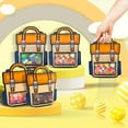 thumbnail image 2 of 30PCS Plastic Gift Bags with Handles, Cartoon Backpack Bags for Party, Wedding, Birthday, Baby Shower, Bulk Goodie Bags for Candy, Party Favors, Snacks (Orange, Small), 2 of 6