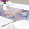 thumbnail image 4 of Yayeee Table Runner 90 inches Long for Home Kitchen Rectangle Dining Table Holiday Party Decoration, Purple Marble Pattern, 4 of 7