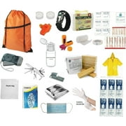 Survival General 3 Day Emergency Food Water Blanket Whistle Flashlight 1st Aid Kit (Orange)