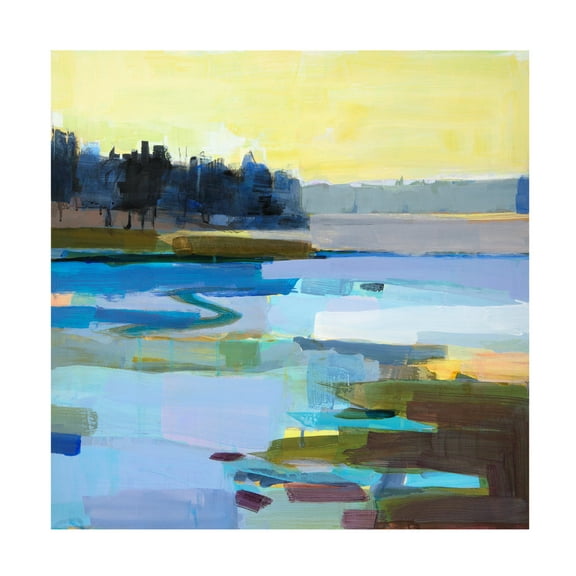 Canvas Wall Art - Kathleen Robbins 'Rowley Marsh Early Spring' Wall Art for Living Room, Bedroom, or Office Décor by Trademark Fine Art - 14 x 14 Inches