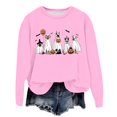 thumbnail image 3 of Dog Ghost Halloween Sweatshirts for Women 2025 Long Sleeve Crewneck Cute Dog Pumpkin Graphic Sweatshirt Pullover Tops, 3 of 5