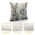 thumbnail image 4 of Chilfamy   Easter Rabbits Throw Pillow Case Cushion Cover Spring Home Decoration White, 4 of 5
