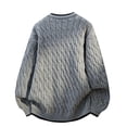 thumbnail image 6 of Miluxas Men's Sweaters Crewneck Basic Lightweight Wool Blend Knitted Pullover Long Sleeve Shirts for Men Gray, 6 of 6