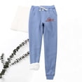 thumbnail image 2 of IROINNID Sales Fleece Sweatpants for Women Casual Jogger Love Printing Leggings Drawstring Waist Thick Warm Elastic Pants with Pockets,Blue, 2 of 3