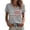 Gray, variant on KLHDSF 250 Anniversary USA Merchandise Tops For Women V Neck Short Sleeve Printed T-Shirt Wine S